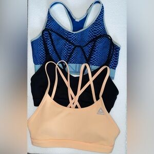 Set of 3 Sports Bras. Size Small.